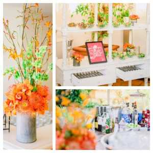 CC Florals Orange and Display and partial bar