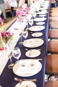 Navy and Pink Table Setup- Rob Chan Photography