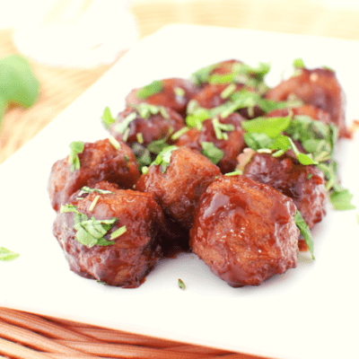 Christmas Bourbon Glazed Meatballs