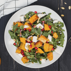 Roasted Squash, Feta Cheese & Arugula Salad