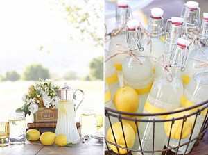 lemons in bottles