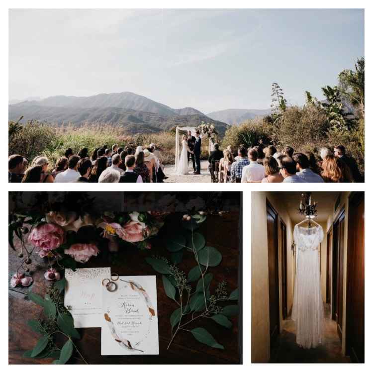 ojai wedding cards and dress