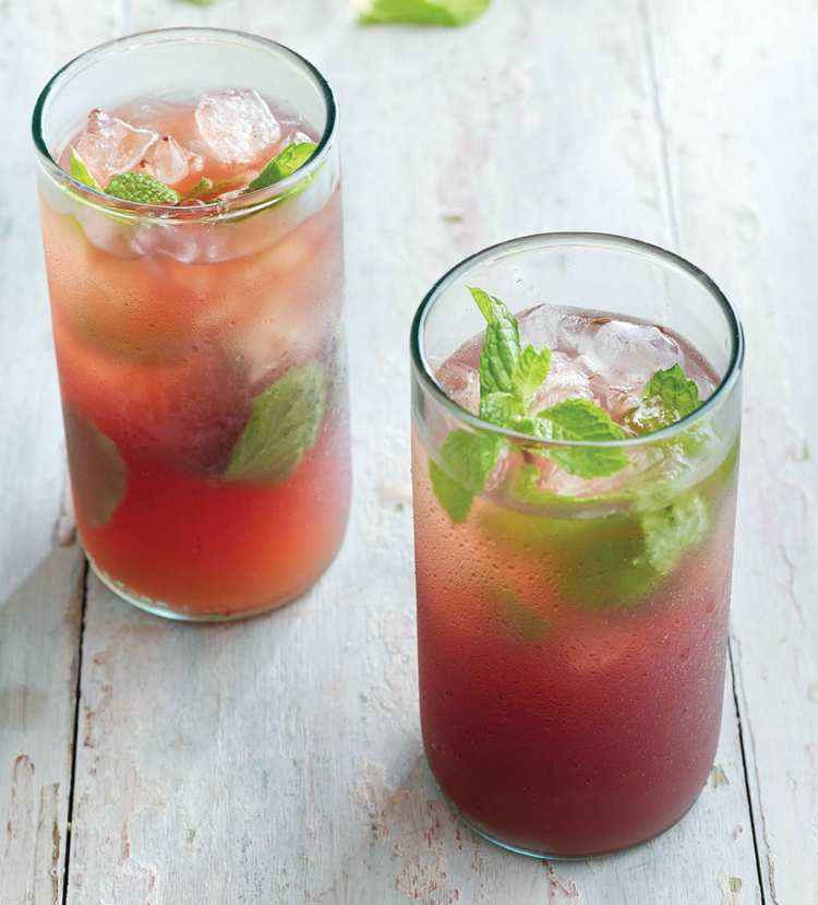 Pomegranate Mock Mojito from The Healthy Mind cookbook